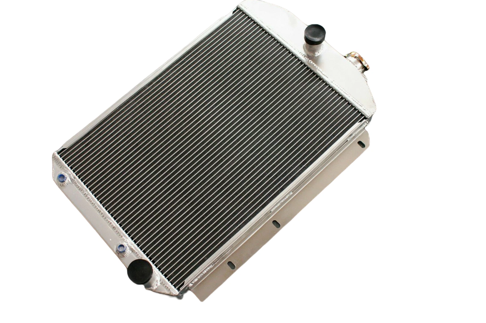 56MM 2 ROW ALUMINUM RADIATOR CHEVY HOT/STREET ROD 350 V8 W/TRANNY COOLER 1937 37